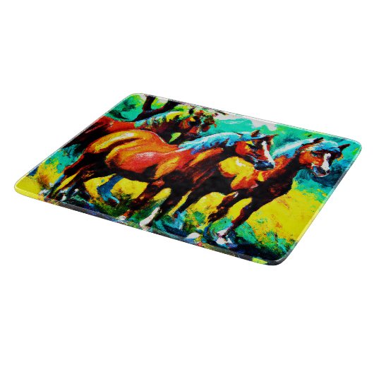 Planche À Découper Une pièce d'art Cheval brillante et joyeuse. Comma (Coin)