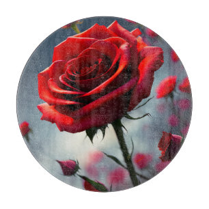 Planche À Découper "Une pierre en fleur : le Rose de Ruby"