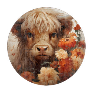 Planche À Découper Une série de vaches des Highlands florales Design
