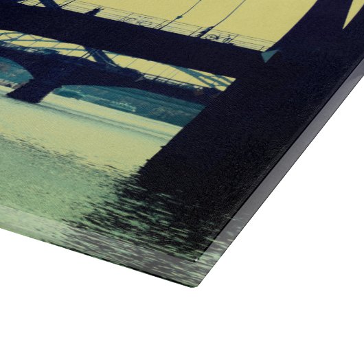 Planche À Découper Une vue sur Francfort et la rivière (Coin)