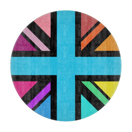 Planche À Découper Union Jack/Drapeau Multicolore+Noir (Devant)