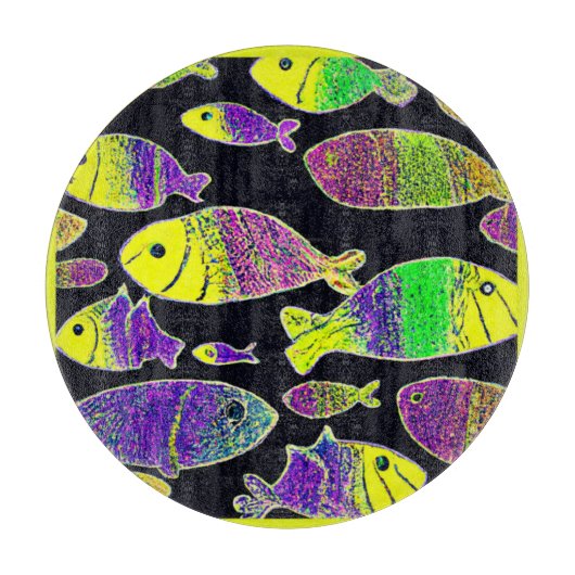 Planche À Découper Unique Fish Motifs Art. Acheter maintenant (Devant)