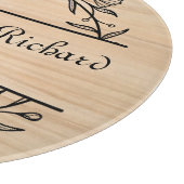 Planche À Découper Unique moderne Rustique Couple Mariage Date Pizza (Coin)