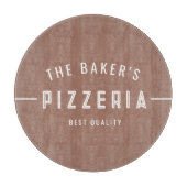 Planche À Découper Unique Moderne Rustique Nom de famille Pizzeria Pi (Devant)