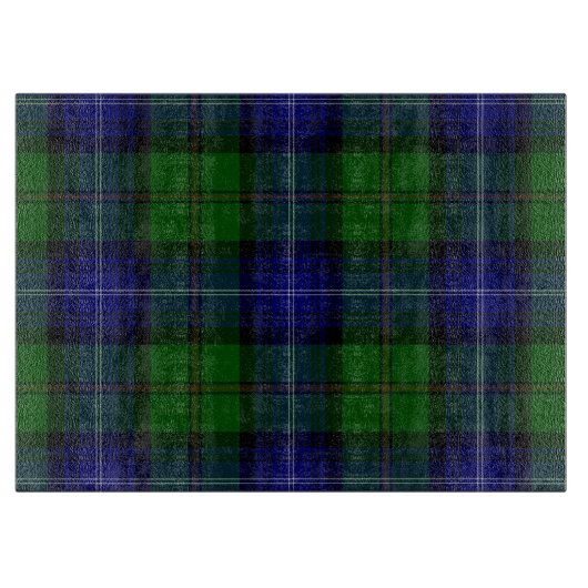 Planche À Découper Urquhart tartan bleu vert plaid (Devant)