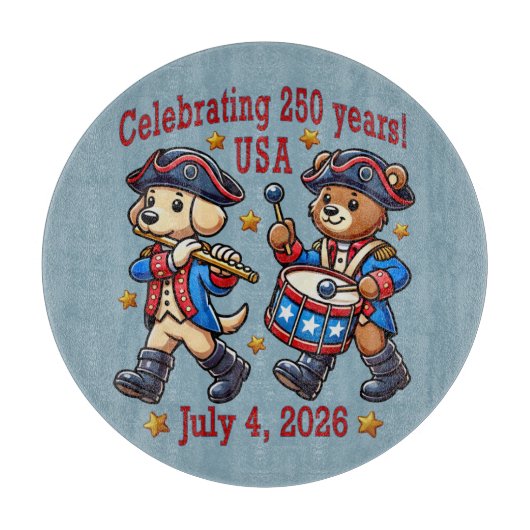 Planche À Découper USA 250th Anniversary Souvenir - Patriotique (Devant)