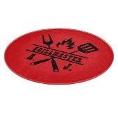 Planche À Découper Ustensile de maître de grill rouge (Coin)