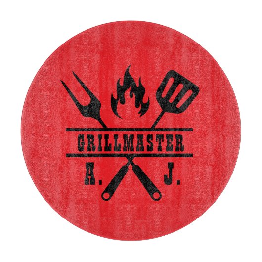Planche À Découper Ustensile de maître de grill rouge (Devant)