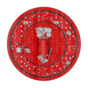 Planche À Découper Ustensiles de cuisine, CARTE DE COUPE RONDE 12po r