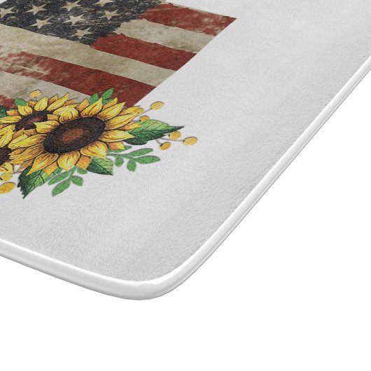 Planche À Découper Utah State Map US Drapeau Tournesol Verre (Coin)