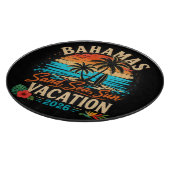 Planche À Découper Vacances Bahamas Sable Mer Soleil 2026 (Coin)