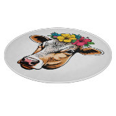 Planche À Découper Vache à fleurs (Coin)