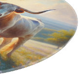 Planche À Découper Vache à landes du printemps du Texas (Coin)