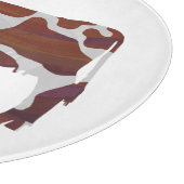 Planche À Découper Vache Brown et blanche Silhouette (Coin)