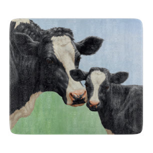 Planche À Découper Vache et veau Holstein