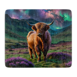 Planche À Découper Vache Highland Under The Stars