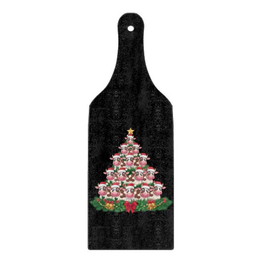 Planche À Découper Vache Noël Arbre drôle Vache Lover Vache Noël (Devant)