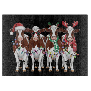 Planche À Découper Vache Noël Vache Louvain Cadeau Vacances ferme