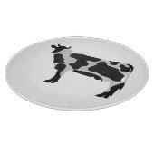 Planche À Découper Vache Noir et Blanc Silhouette (Coin)