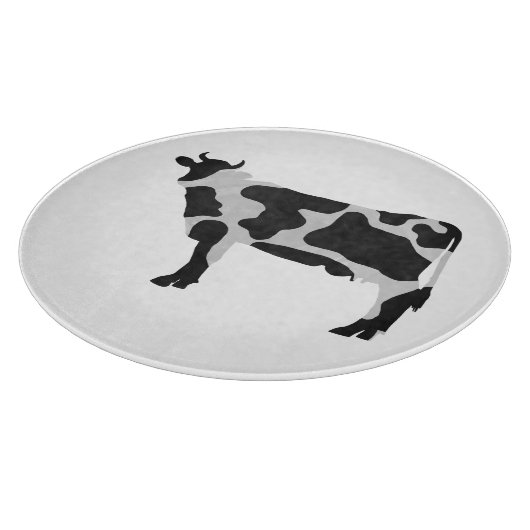 Planche À Découper Vache Noir et Blanc Silhouette (Coin)