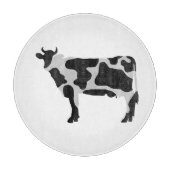 Planche À Découper Vache Noir et Blanc Silhouette (Devant)