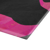 Planche À Découper Vache rose chaud et noir (Coin)