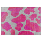 Planche À Découper Vache rose et blanc chaud (Devant)