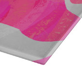 Planche À Découper Vache rose et blanc chaud (Coin)