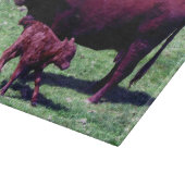 Planche À Découper Vache rouge du sud et veau à Devon (Coin)