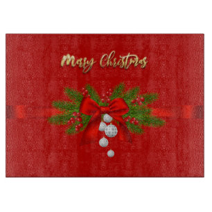 Planche À Découper Vaches de Noël et Garland