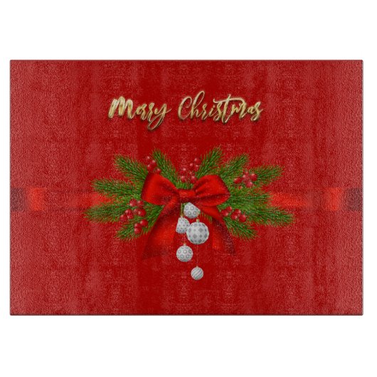 Planche À Découper Vaches de Noël et Garland (Devant)