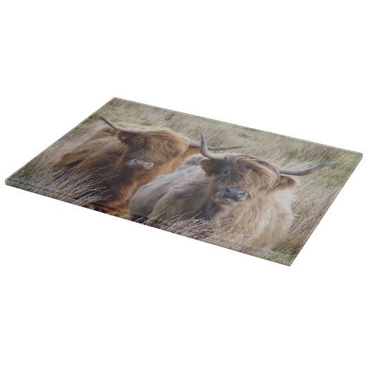 Planche À Découper Vaches écossaises des Highlands (Coin)