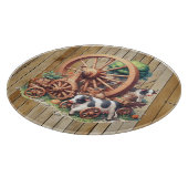 Planche À Découper Vaches et roues occidentales cool (Coin)