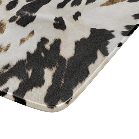 Planche À Découper Vachette noire blanche sud-ouest (Coin)