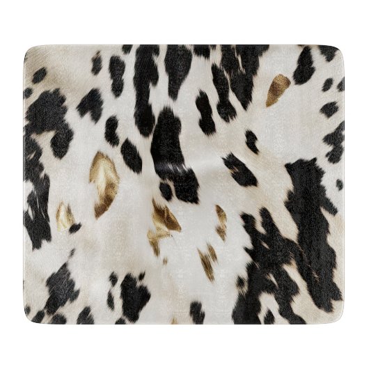 Planche À Découper Vachette noire blanche sud-ouest (Devant)