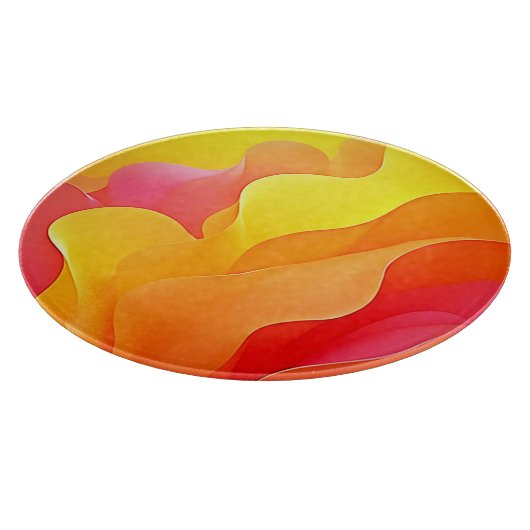 Planche À Découper Vague Abstraite vibrante de conception de chaleur (Coin)