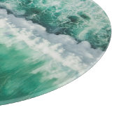 Planche À Découper Vague aérienne turquoise : tir de drone (Coin)