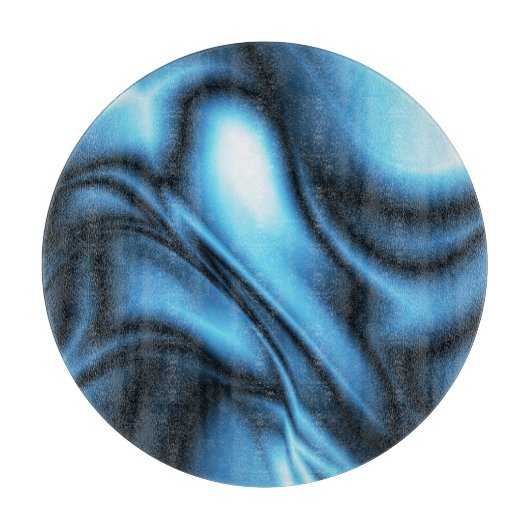 Planche À Découper Vague de soie bleue (Devant)