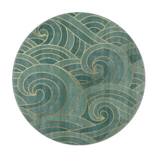 Planche À Découper Vague d'or : Traditionnel luxe oriental