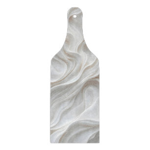 Planche À Découper Vague minimaliste de Marbre blanc - Élégante moder