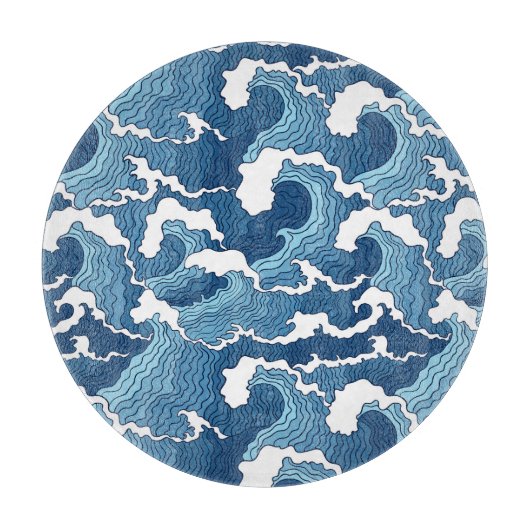 Planche À Découper Vagues Abstraites (Devant)