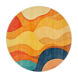 Planche À Découper Vagues Abstraites à couches colorées