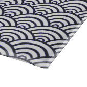 Planche À Découper Vagues bleues japonaises Seigaiha Mer (Coin)
