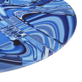 Planche À Découper vagues de routes en bleu (Coin)