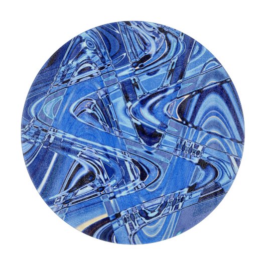 Planche À Découper vagues de routes en bleu (Devant)