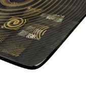 Planche À Découper Vagues dorées hypnotiques Art abstrait moderne (Coin)