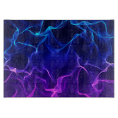 Planche À Découper Vagues élégantes de résumé - bleu et pourpre (Devant)