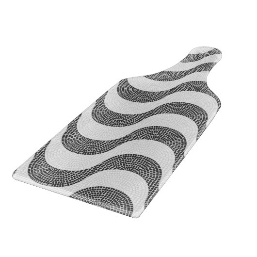 Planche À Découper vagues noires et blanches en pavé portugais (Coin)