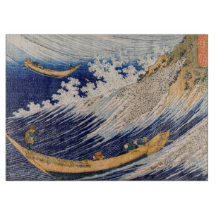 Planche À Découper Vagues océaniques Hokusai Bateaux en mer