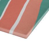 Planche À Découper Vagues rétro - Orange et vert (Coin)